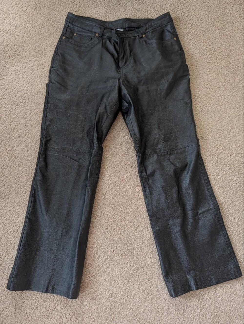 Vintage MetroStyle Genuine Leather Black Pants